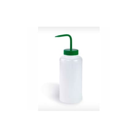 Bel-Art Bel-Art LDPE Wash Bottles 116281000, 1000ml, Green Cap, Wide Mouth, 4/PK 11628-1000